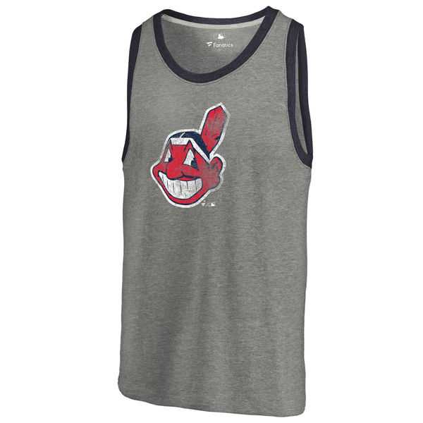 Cleveland Indians Distressed Team Tank Top - Ash,We sell and wholesale Cleveland Indians Distressed Team Tank Top - Ash on line form chian!